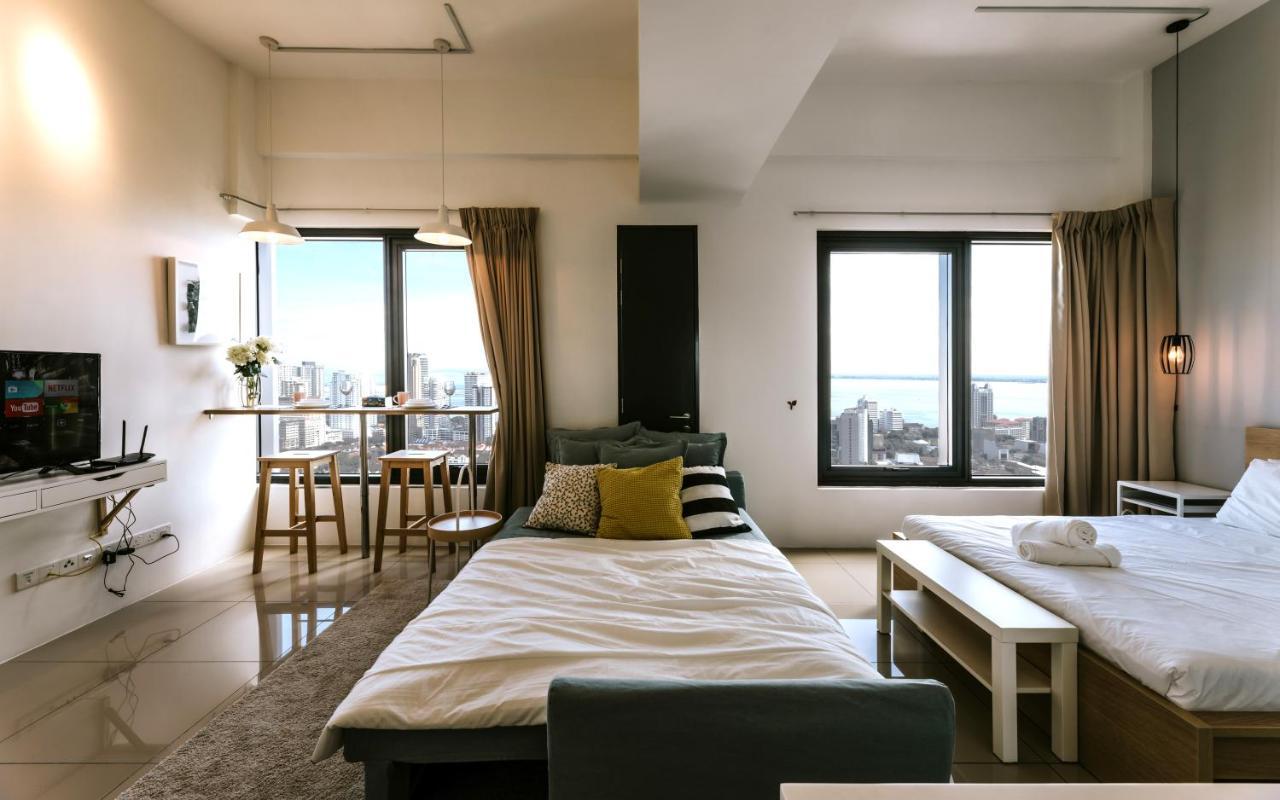 Muji Studio 2 - Seaview At 218 Tropicana Near Komtar Food Heaven With Netflix & Tv Box George Town Exterior foto